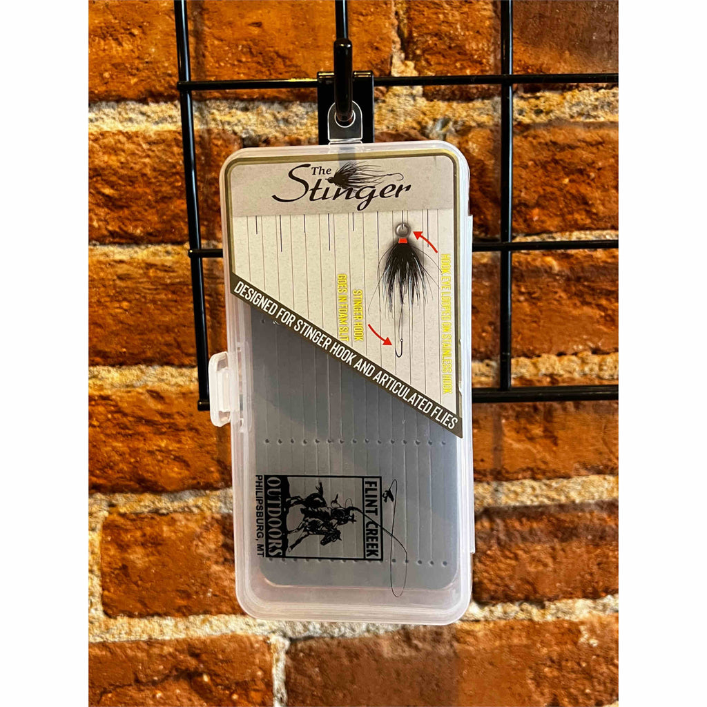 The Stinger Articulated Fly Box FCO Logo– Flint Creek Outdoors